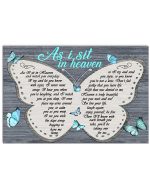 As I Sit In Heaven And Watch You Everyday Memorial Landscape Poster & Canvas Gift For Friend Family Decor Home Decor Wall Art Visual Art Printnd