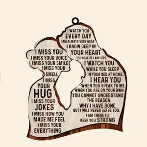 I Miss You I Miss Your Everything Memories In Heaven Couple Shape Ornament Gift For Family Home Decorations Ornament Pendant Christmas Tree Printnd