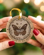 Always On My Mind Forever In My Heart Circle Ornament Gift For Memorial Christmas Home Decorations Ornament Pendant Christmas Tree Printnd