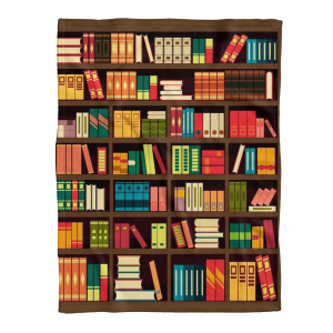Book Blanket, Book Lovers Book Shelf Fleece Blanket Gift For Reading Book Lover Printnd