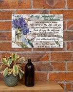 To My Husband In Heaven Hummingbird Memorial Landscape Poster & Canvas Gift For Loved Birthday Gift Home Decor Wall Art Visual Art Printnd