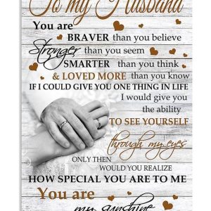 To My Husband How Special You Are To Me You Are My Sunshine Portrait Poster & Canvas For Valentine's Day For Husband Home Decor Wall Art Visual Art Printnd