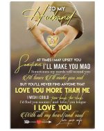 To My Husband I Love You With All My Heart And Soul Portrait Poster And Canvas For Husband For Valentine's Day Home Decor Wall Art Visual Art Printnd