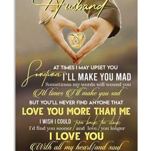 To My Husband I Love You With All My Heart And Soul Portrait Poster And Canvas For Husband For Valentine's Day Home Decor Wall Art Visual Art Printnd