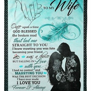To My Wife Marrying You Was The Best Decision, Couple Fleece Blanket Home Decor Bedding Couch Sofa Soft And Comfy Cozy Gift For Valentine's Day To Wife Printnd