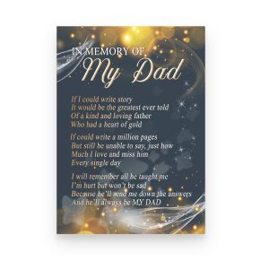In Memory Of My Dad Poster Canvas | Family Printnd