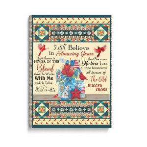 Cardinal Red I Still Believe In Amazing Grace Poster Canvas Gift For Bird Lover Home Decor Printnd
