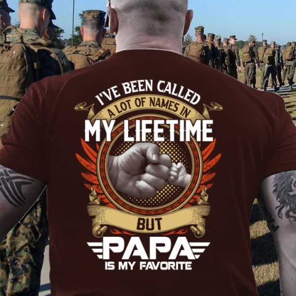 I've Been Called A Lot Of Names In My Life Time But Papa Is Favorite T-Shirt Printnd