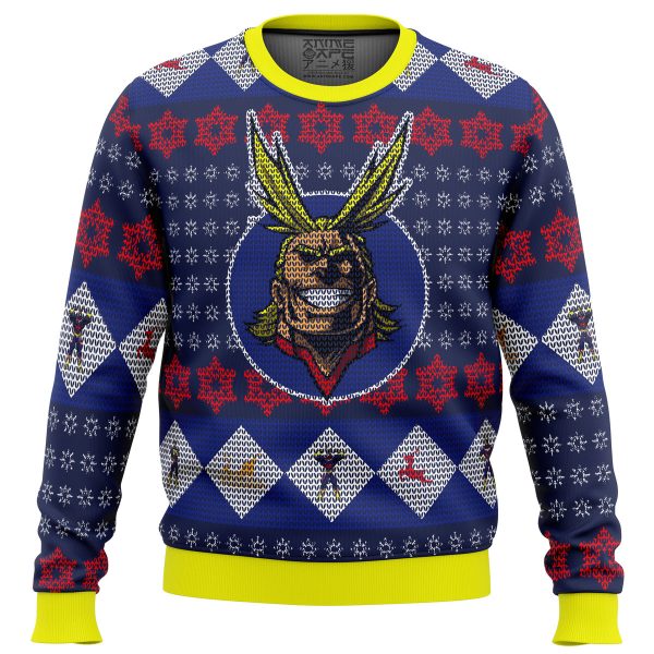 All Might My Hero Academia Ugly Christmas Sweater Printnd