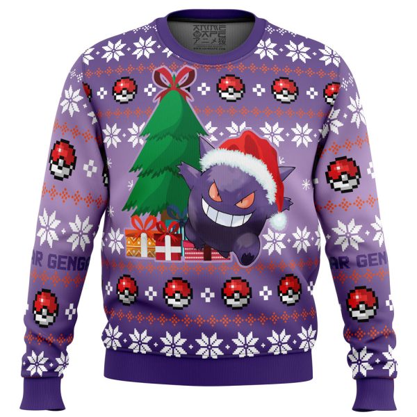 Christmas Gengar Pokemon Ugly Christmas Sweater Printnd