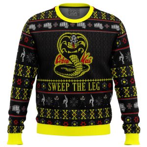 Cobra Kai Sweep The Leg Karate Kid Ugly Christmas Sweater