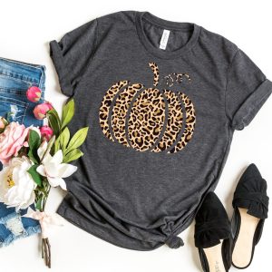 Leopard Pumpkin Shirt - Fall Shirt Printnd