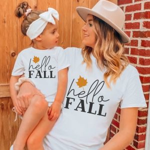 Hello Fall Shirt - Mommy and Me Shirts Printnd