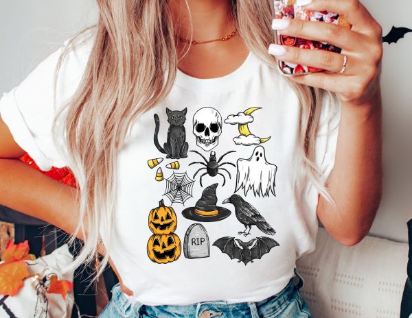 Cute Halloween Icon Shirt - Halloween Shirt Printnd