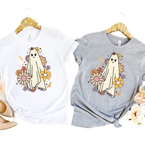Floral Ghost Shirt - Halloween Shirt Printnd