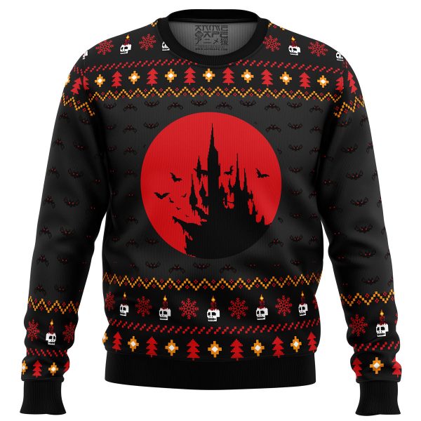 Castlevania Creepy Castle Ugly Christmas Sweater