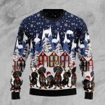 Dachshund Family Ugly Christmas Sweater - Christmas Graphic Sweater