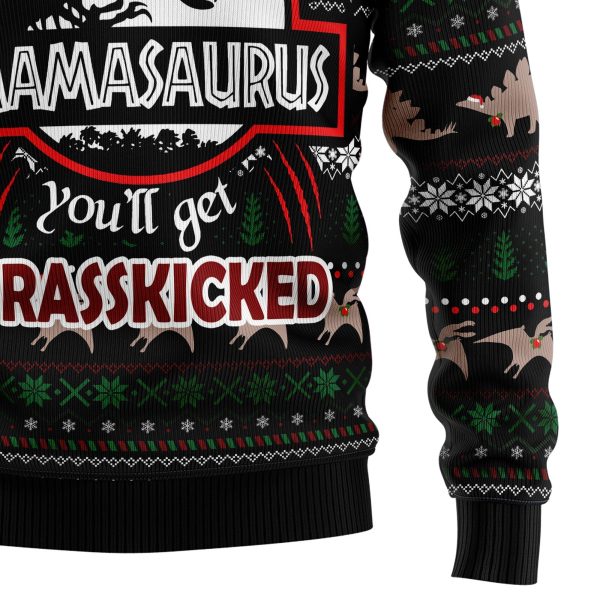 Dinosaur Mamasaurus Christmas Crewneck Sweater - Gift For Christmas - Ugly Christmas Sweater
