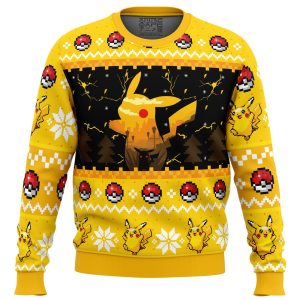 Electric Monster Pokemon Ugly Christmas Sweater