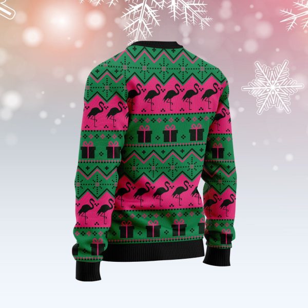 Flamingle Bells Ugly Christmas Sweater - Xmas Ugly Sweater