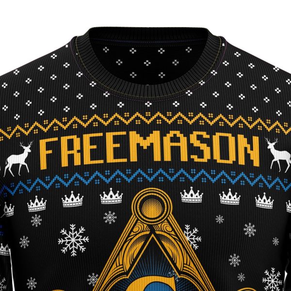 Freemason Ugly Christmas Sweater - Christmas Crewneck Sweater
