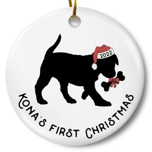 Personalized Dog First Christmas Ornament Printnd