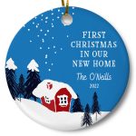 Personalized First Christmas in Our New Home Ornament Printnd