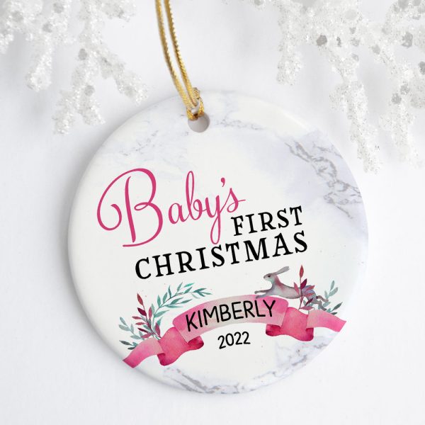 Personalized Baby's First Christmas Ornament Printnd