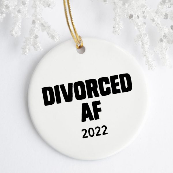Divorced AF Ornament Printnd