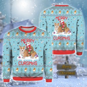 Merry Corgmas And Santa Claus Ugly Sweater