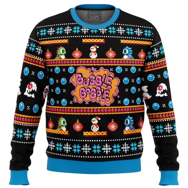 Christmas Bubble Bobble Ugly Christmas Sweater Printnd