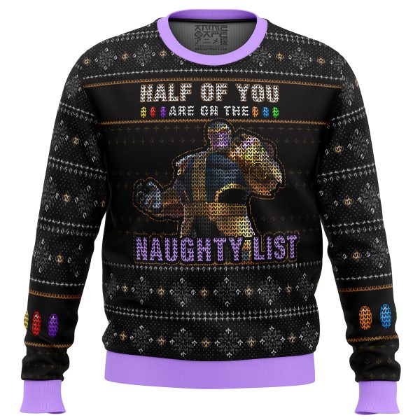 Thanos Naughty List Ugly Christmas Sweater Printnd