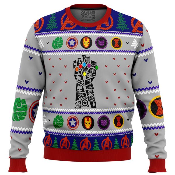 Avengers Gauntlet Ugly Christmas Sweater Printnd