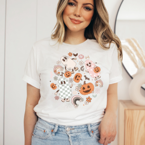 Happy Ghosts Halloween T-Shirt Printnd