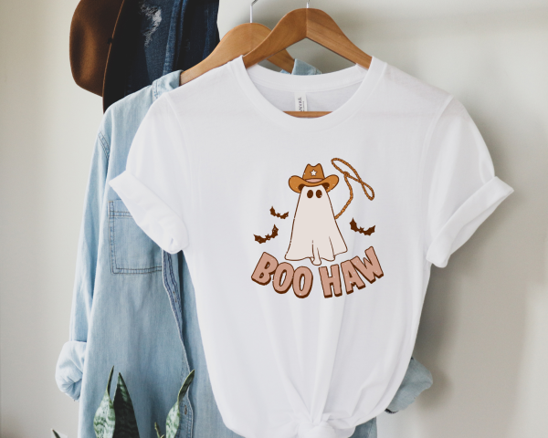 Boo Haw Ghost Halloween T-Shirt Printnd