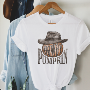 Western Howdy Pumpkin Halloween T-Shirt Printnd