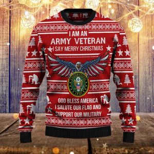 Armed Forces Army Military Vva Vietnam Veterans Day Gift For Father Dad Ugly Sweater Wool Sweater