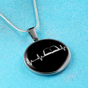 Book Heartbeat Necklace Printnd