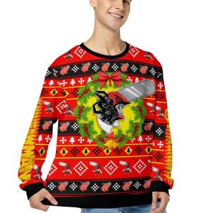 Chainsaw Man Christmas Unisex Wool Sweater