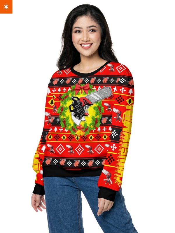 Chainsaw Man Christmas Unisex Wool Sweater