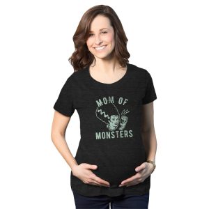 Mom Of Monsters Maternity Tshirt  Best Gift for Mother's Day