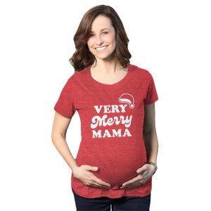 Very Merry Mama Maternity Tshirt  Best Gift for Mother's Day