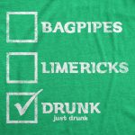 Bagpipes Limericks Drunk Men's Tshirt