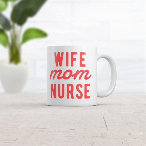 Wife Mom Nurse Mug Cute Mother Spouse Nursing Graphic Novelty Coffee Cup-11oz  Best Gift for Mother's Day
