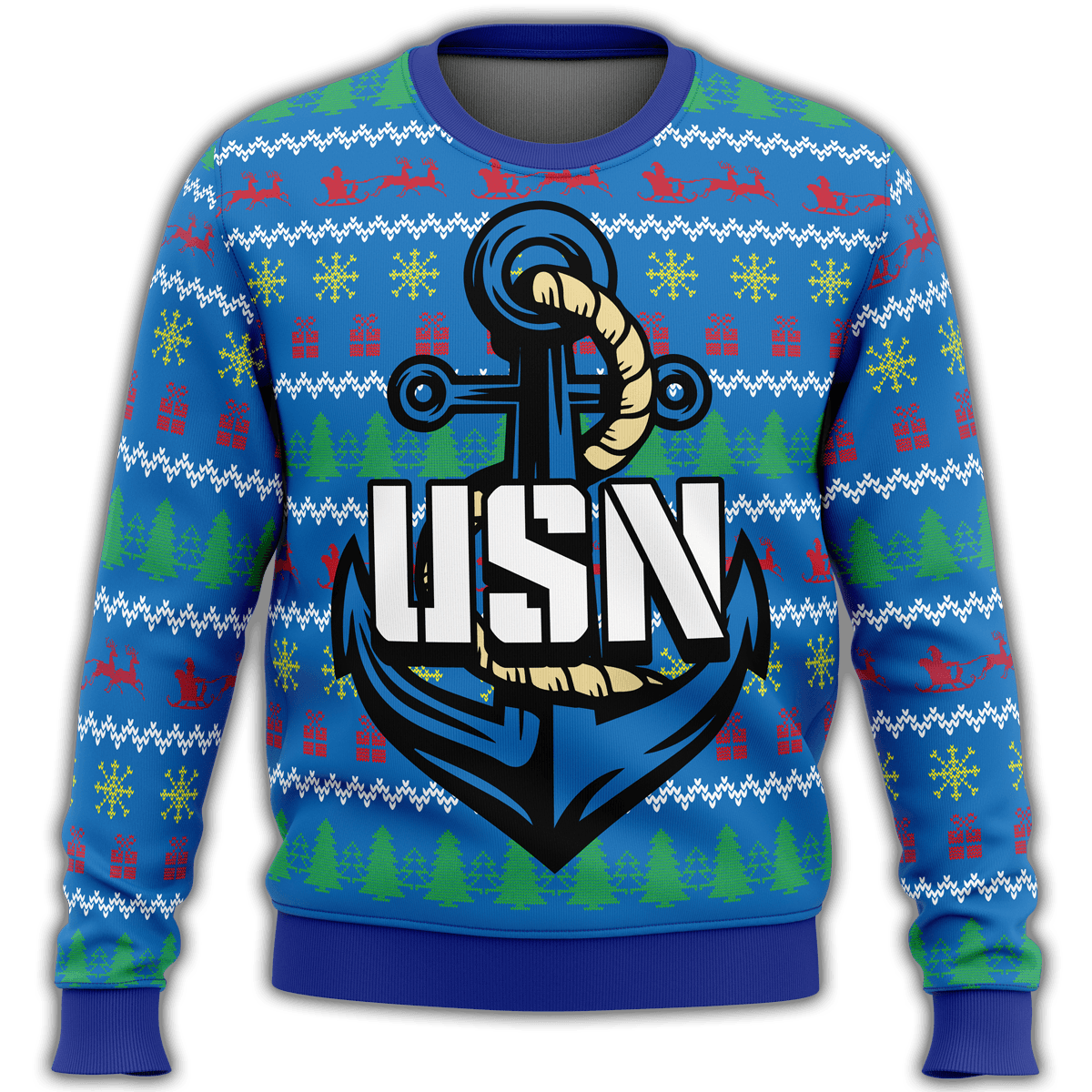 Navy blue outlet ugly christmas sweater