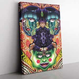 Trippy Meditating Shigeo Kageyama Mob Psycho 100 Canvas Print Wall Art